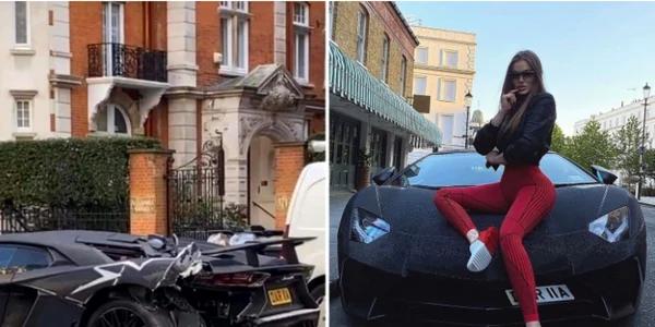 Daria Radionova şi Lamborghini lovit foto Click