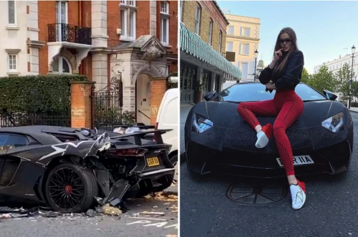 Daria Radionova şi Lamborghini lovit foto Click