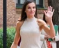 Regina Letizia, într-o bluză cu vedere la umerii perfecți