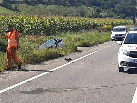 Accident rutier cu trei victime pe DN 14 în Şaroş pe Târnave la Sibiu Foto Adevărul