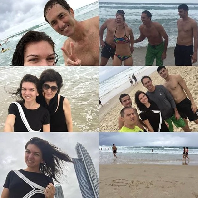 Imagini din duminica Simonei Halep la Brisbane