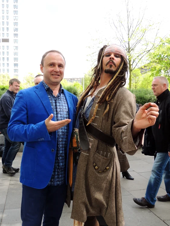 Grig Chiroiu, alături de idolul său