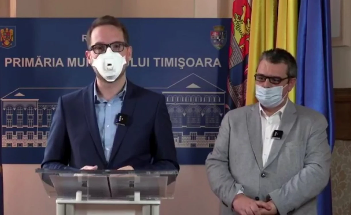 Dominic Fritz şi Bogdan Nanu, în conferinţa de prezentare a planului de salvare a Colterm