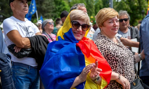 Adunarea publică „Moldova Europeană“ organizată în Chișinău. FOTO Inquam Photos / Elena Covalenco