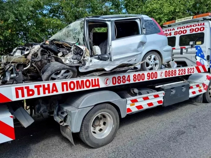 autocarul implicat în accidentul din Bulgaria Foto / Nova TV / Facebook