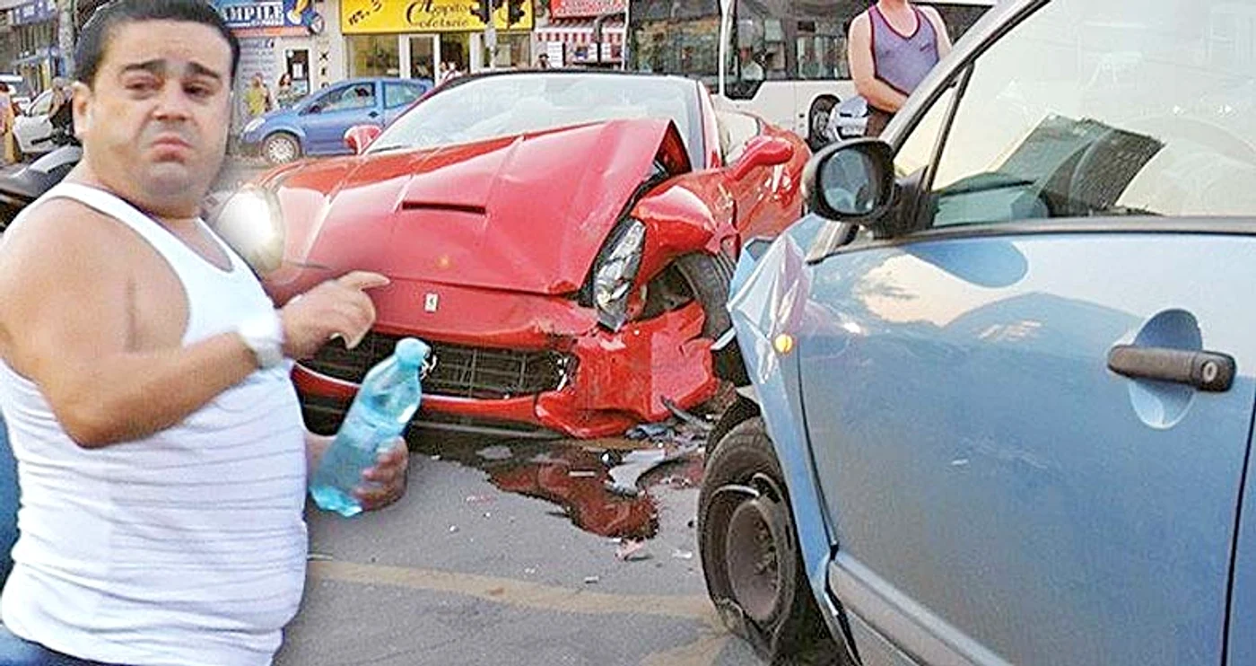 A mai avut un Ferrari California de 150.000 €, pe care l-a făcut praf într-un accident