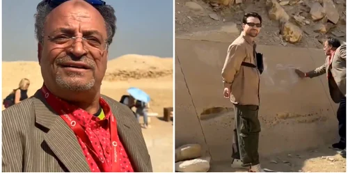 Ghid turistic, arestat în Egipt pentru că a desenat pe o piramidă antică FOTO: captură video X