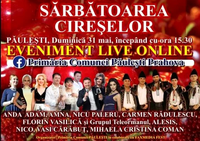 Artiștii care apar pe afișul evenimentului online