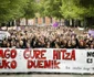 Pamplona - proteste împotriva bărbailor care au violat o fată. FOTO EPA-EFE