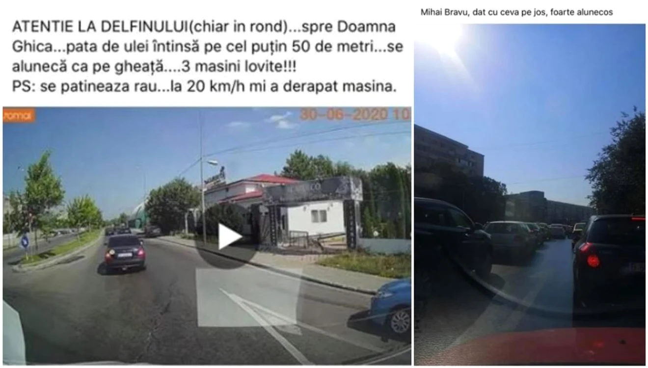 Oamenii susțin că alunecau „ca pe gheață”