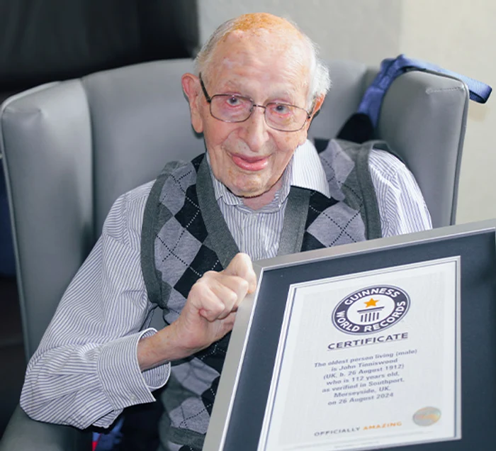 John Tinniswood, cel mai în vârstă om din lume FOTO: Guinness World Records