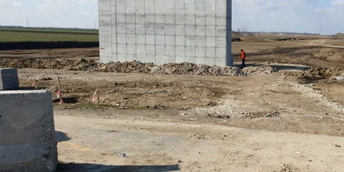 Şantierul centurii de ocolire Timişoara-Sud (februarie 2021)