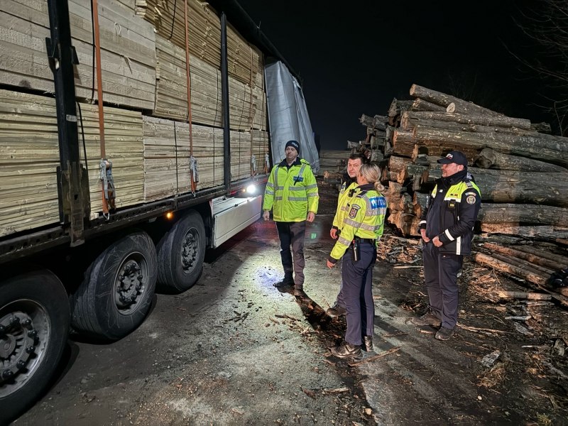 Trucul prin care Poliția a făcut să apară un transport de lemne în acte. Un TIR a fost confiscat