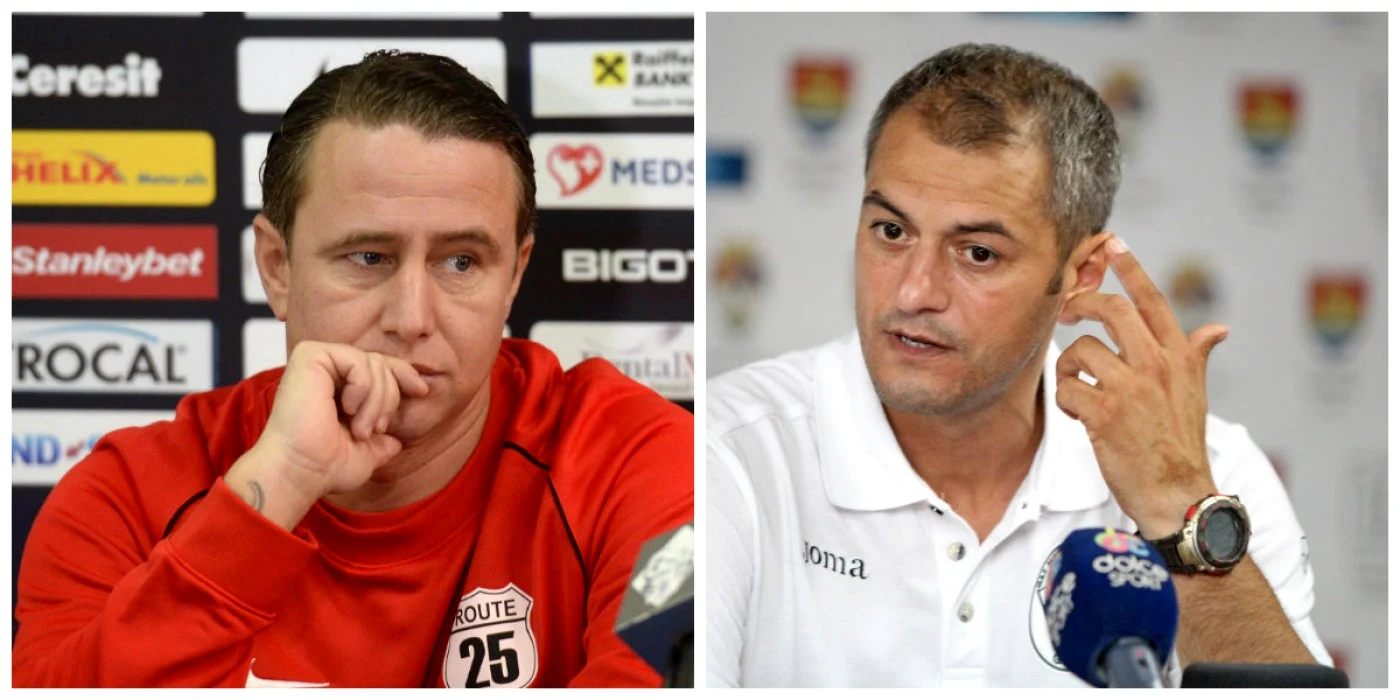 Laurenţiu Reghecampf şi Cristian Dulca FOTO Mediafax