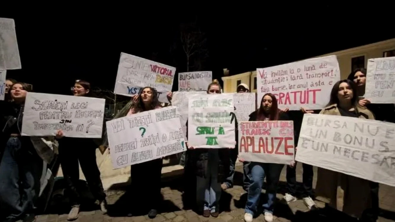 Protest studenţesc. FOTO: Ziarul Unirea