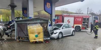accident la o benzinarie din Bistrita webp