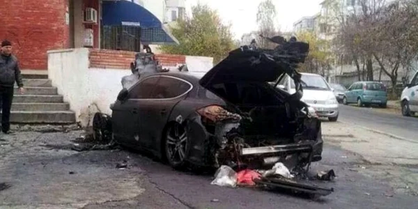 incendiu masina Galati
