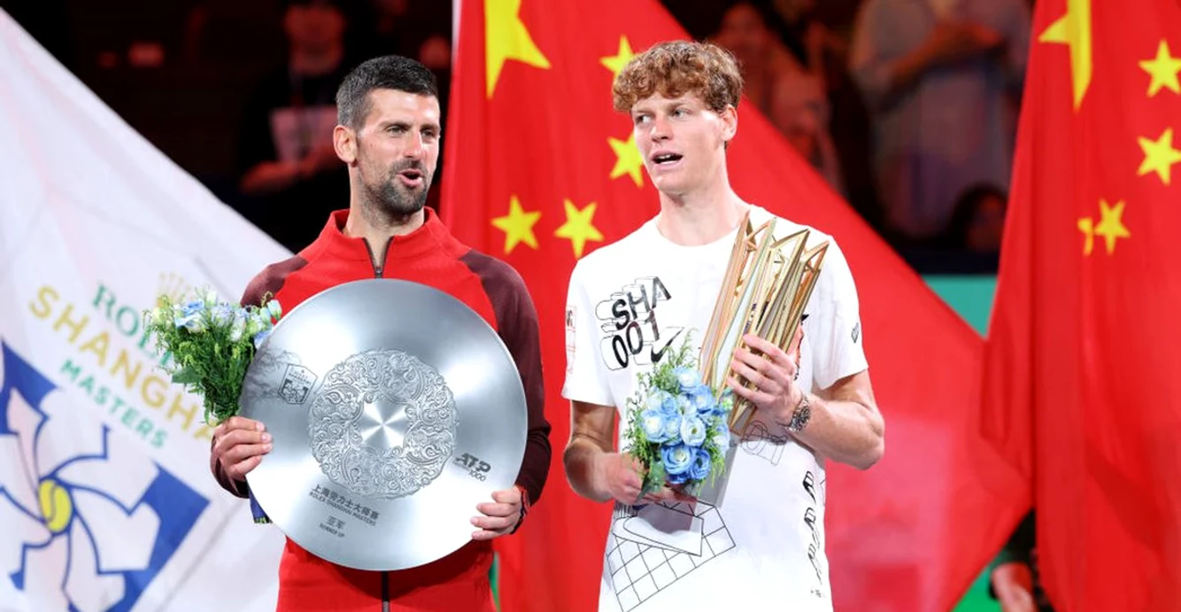 Novak Djokovici, învins de Sinner la Shanghai. Foto Getty images