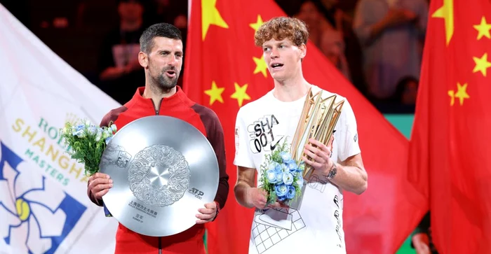 Novak Djokovici, învins de Sinner la Shanghai. Foto Getty images