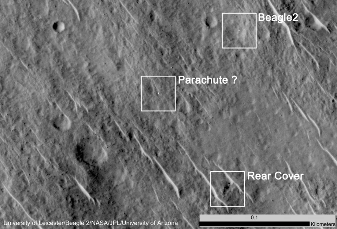 Sonda Beagle 2 se află pe suprafaţa planetei Marte, în stare surprinzător de bună pentru cercetători