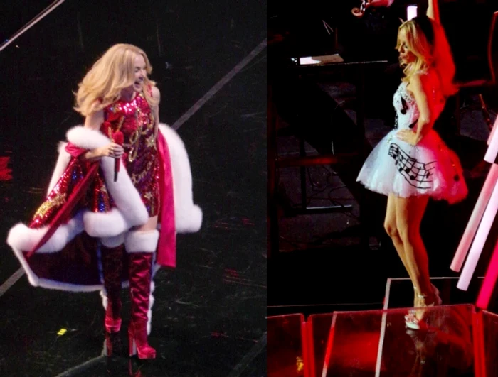 Kylie a schimbat mai multe ținute la concertul din Londra