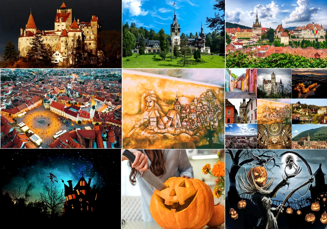 Pe urmele contelui Dracula în România de Halloween Colaj