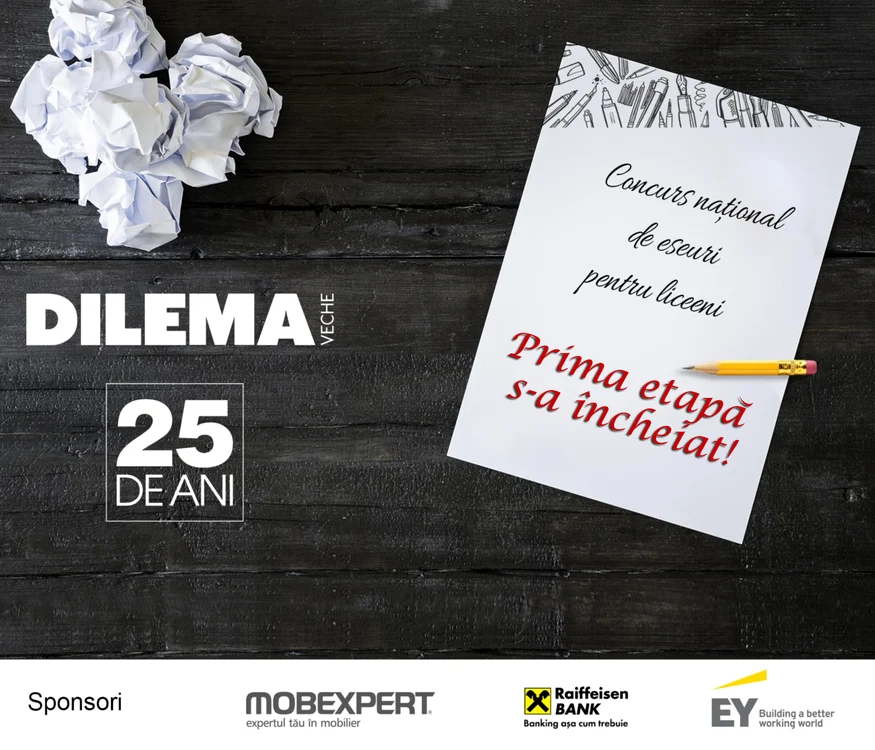 S a încheiat prima etapă a Concursului Dilema veche pentru liceeni jpeg