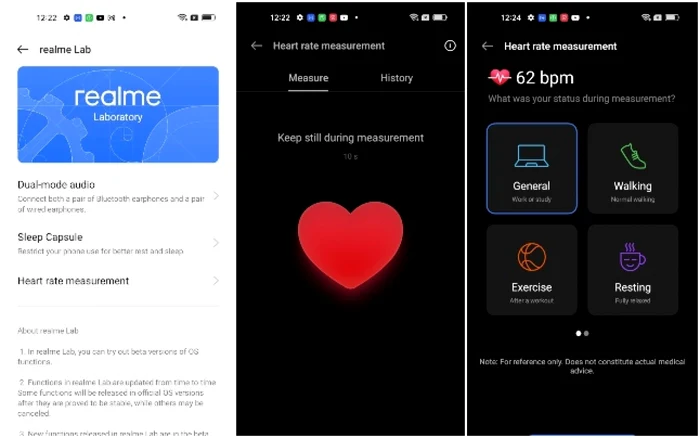 realme 9 4g masurare ritm cardiac