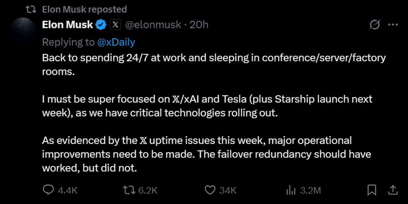 FOTO: captură foto X @elonmusk