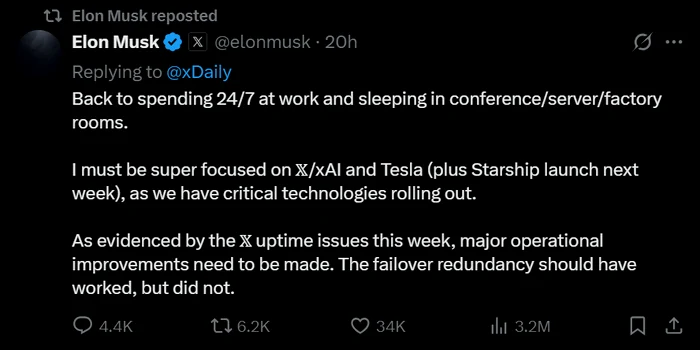 FOTO: captură foto X @elonmusk