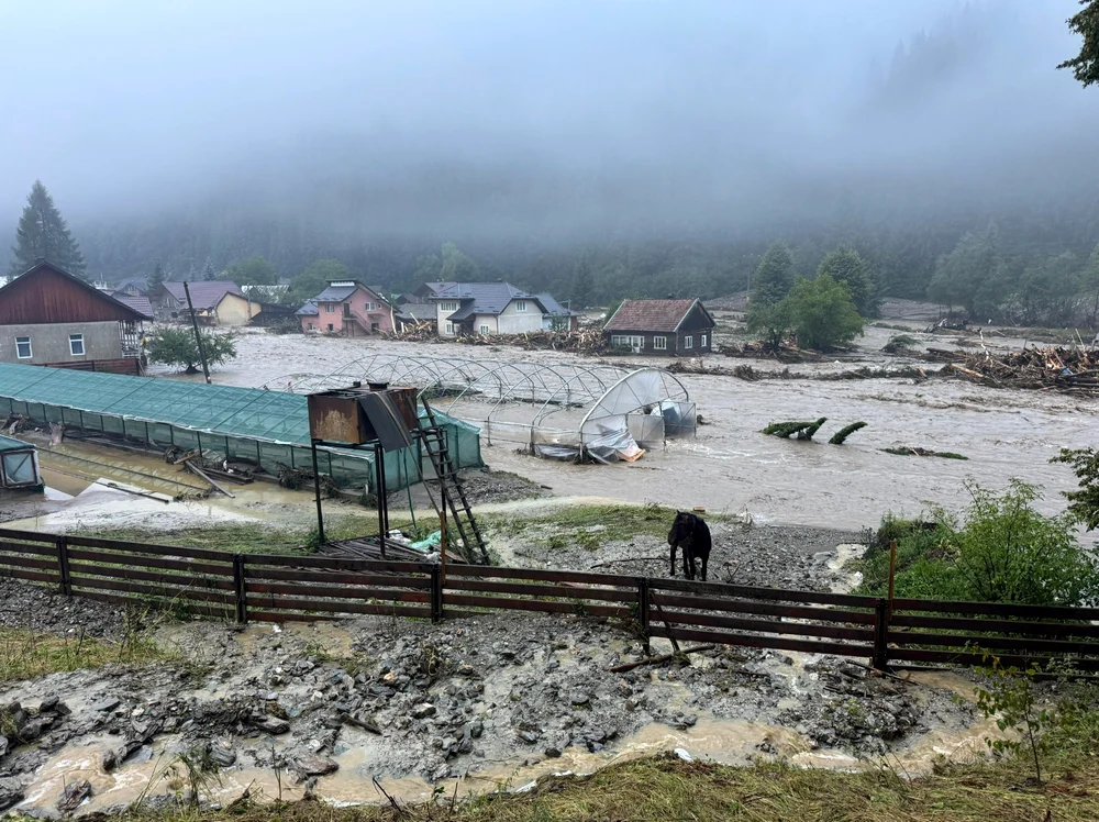 Inundații în județul Suceava Foto: IGSU