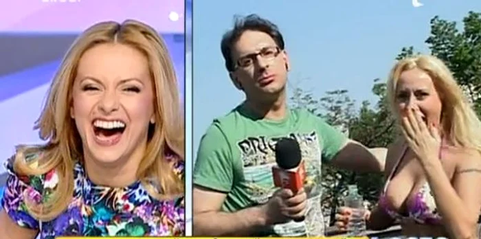 Horaţiu şi Simona Traşcă au trăit momente fierbinţi pe acoperişul blocului. (captură Antena 1)