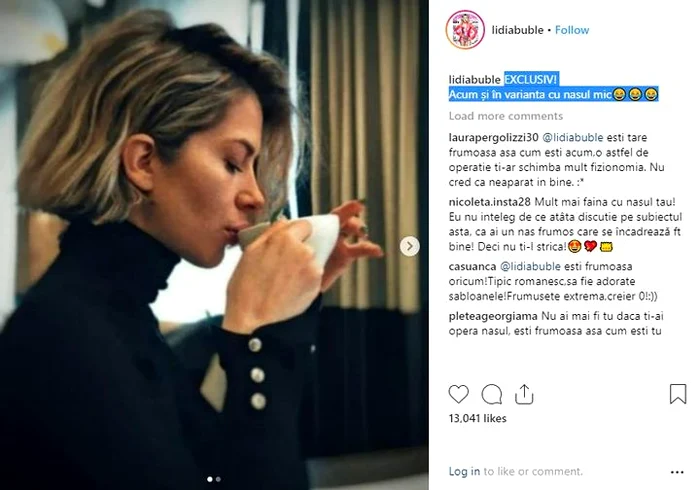 Lidia Buble şi-a modificat forma nasului în Photoshop, dar fanii nu au fost încântaţi de schimbare