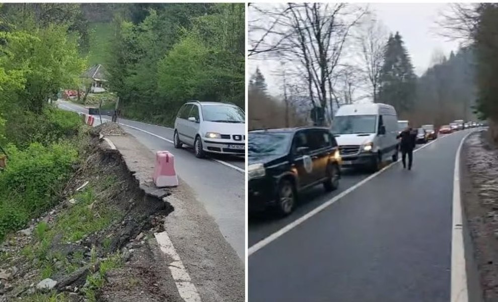 Protest în Munții Apuseni. Moții cer repararea unui drum naţional afectat de inundaţii în 2021 VIDEO