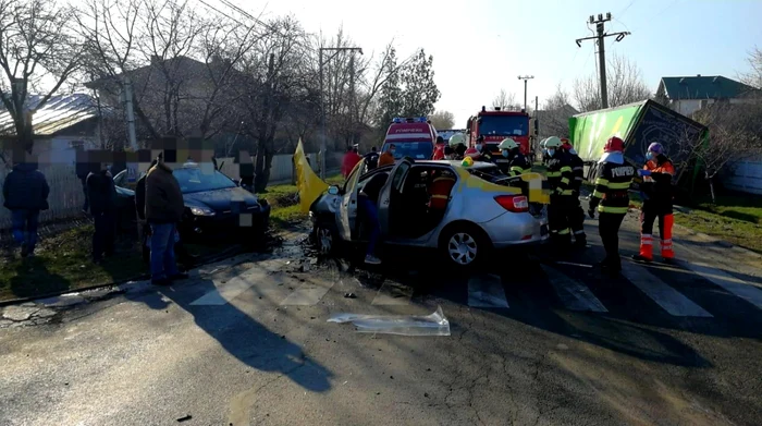 Accident cu şase victime la Slobozia Nouă FOTO IPJ Ialomiţa