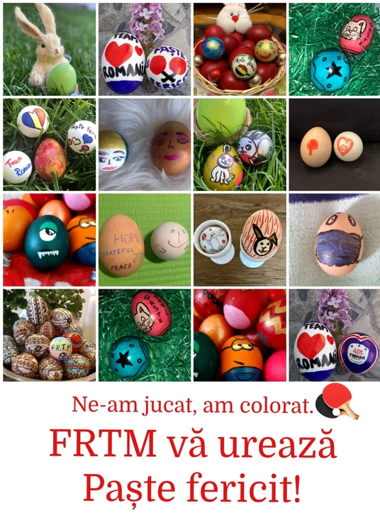 Așa arată felicitarea de Paște a tenisului de masă românesc