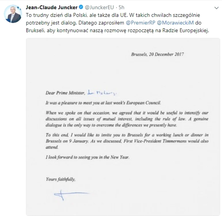 juncker polonia twitter