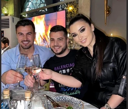 Honorius Prigoană și nașul Adrian Alexandrov Sursa Facebook