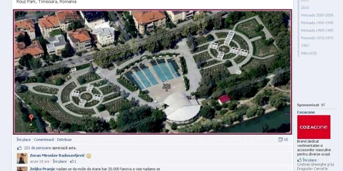 Lepa Brena a adăugat pe Facebook o poză aeriană cu Parcul Rozelor