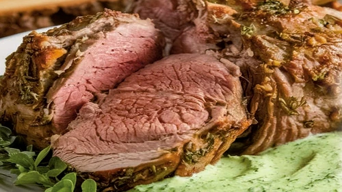 pulpa de miel cu sos de menta jpg