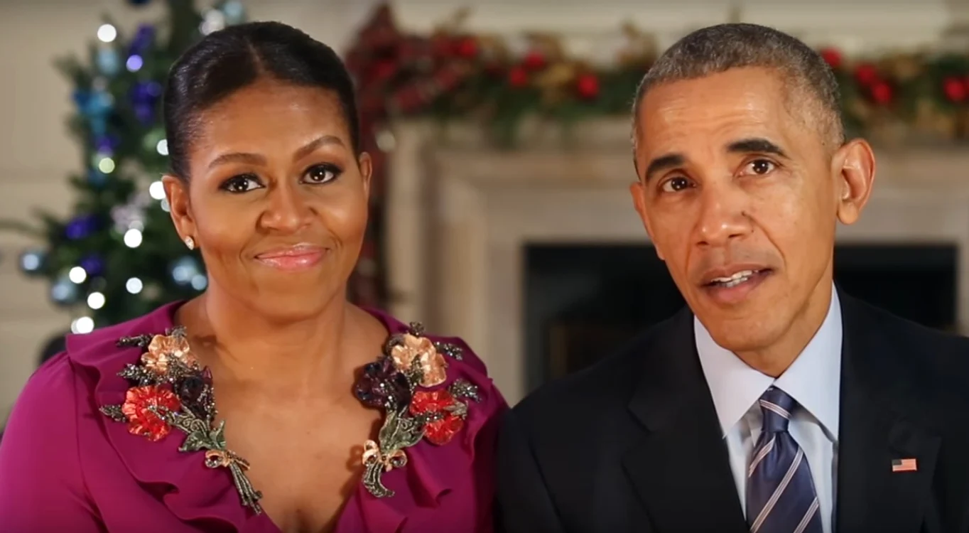 Michelle si Barack Obama Craciun 2016 jpeg