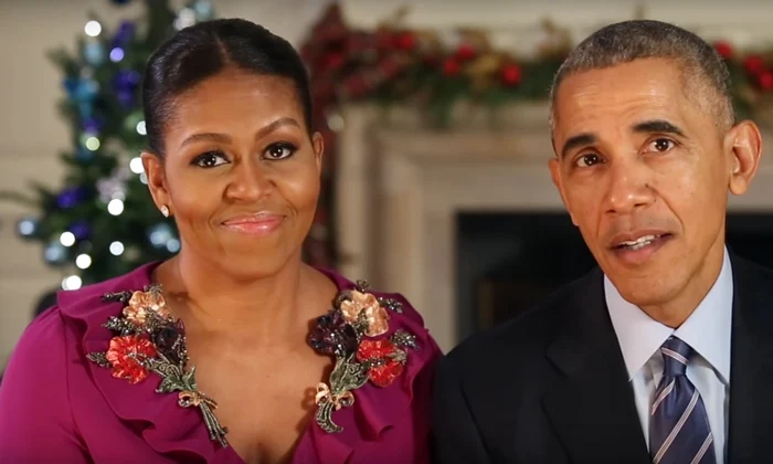 Michelle si Barack Obama Craciun 2016 jpeg