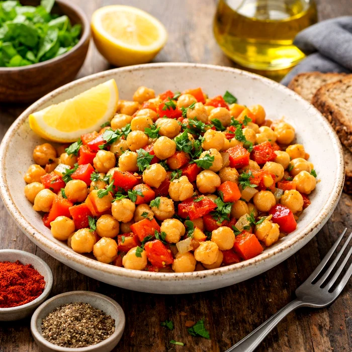 Salata caldă de năut cu legume / foto: Click!