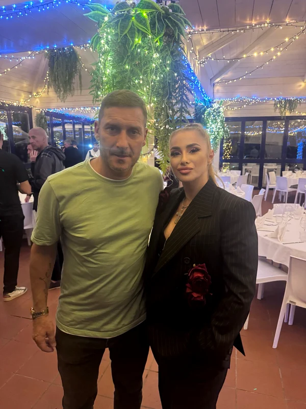 Anamaria Prodan, alături de  Francesco Totti