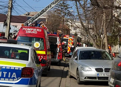 Incendiu la Constanța FOTO ISU Dobrogea