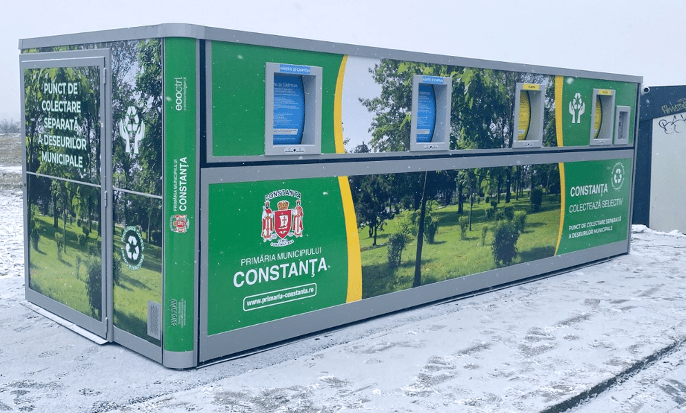 Pubele cu cartelă la Constanța. Insule ecologice digitalizate, pentru colectarea selectivă a gunoiului