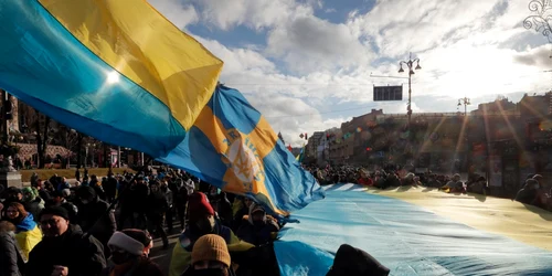 Manifestaţie anti-război Kiev - 12 feb 2022 / FOTO EPA-EFE