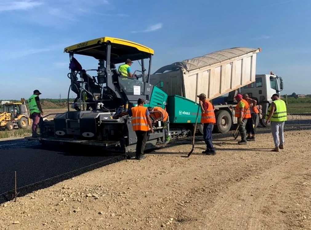 Lucrări pe şantierul Centurii Timişoara-Sud FOTO DRDP Timişoara