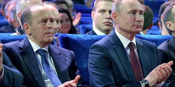 Aleksander Bortnikov si Vladimir Putin FOTO EPA-EFE