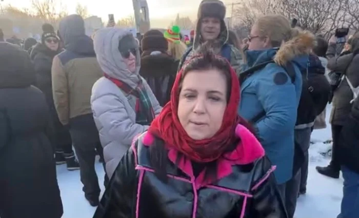 Carmen Șerban, la protestul de la București foto: Facebook